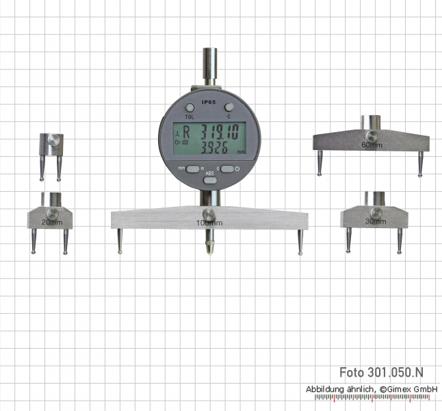 Digital radius indicator